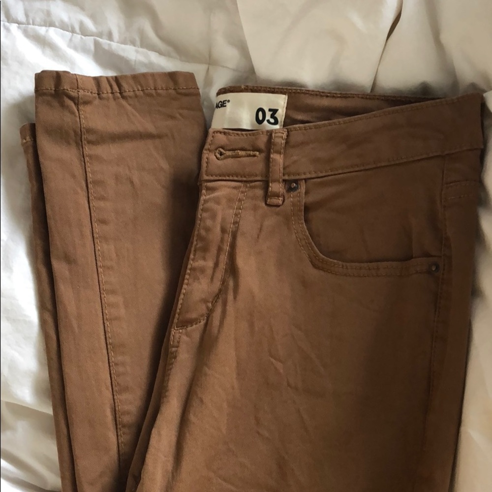 GARAGE high waist jegging khaki size 3 work pants!